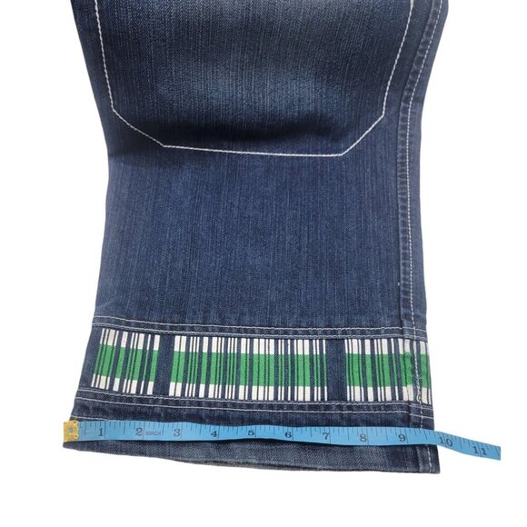 Vtg Marithe Francois Girbaud Jean Men 34 Blue Y2K Embroidered Baggy Hot Boy Taxi - Picture 6 of 13